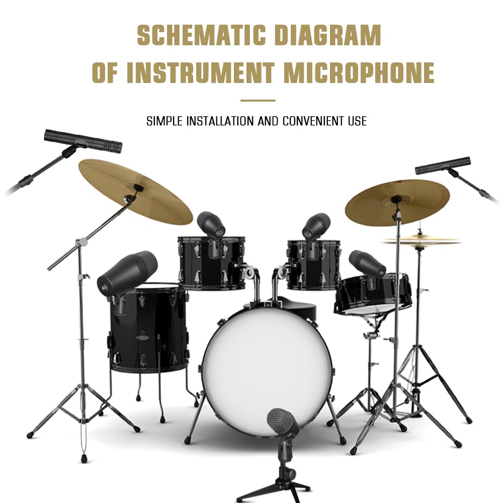 Mic Drum SET マイクとクリップセット Amazon.com: 5 CORE Professional Drum Mic Kit 7 Piece Tom